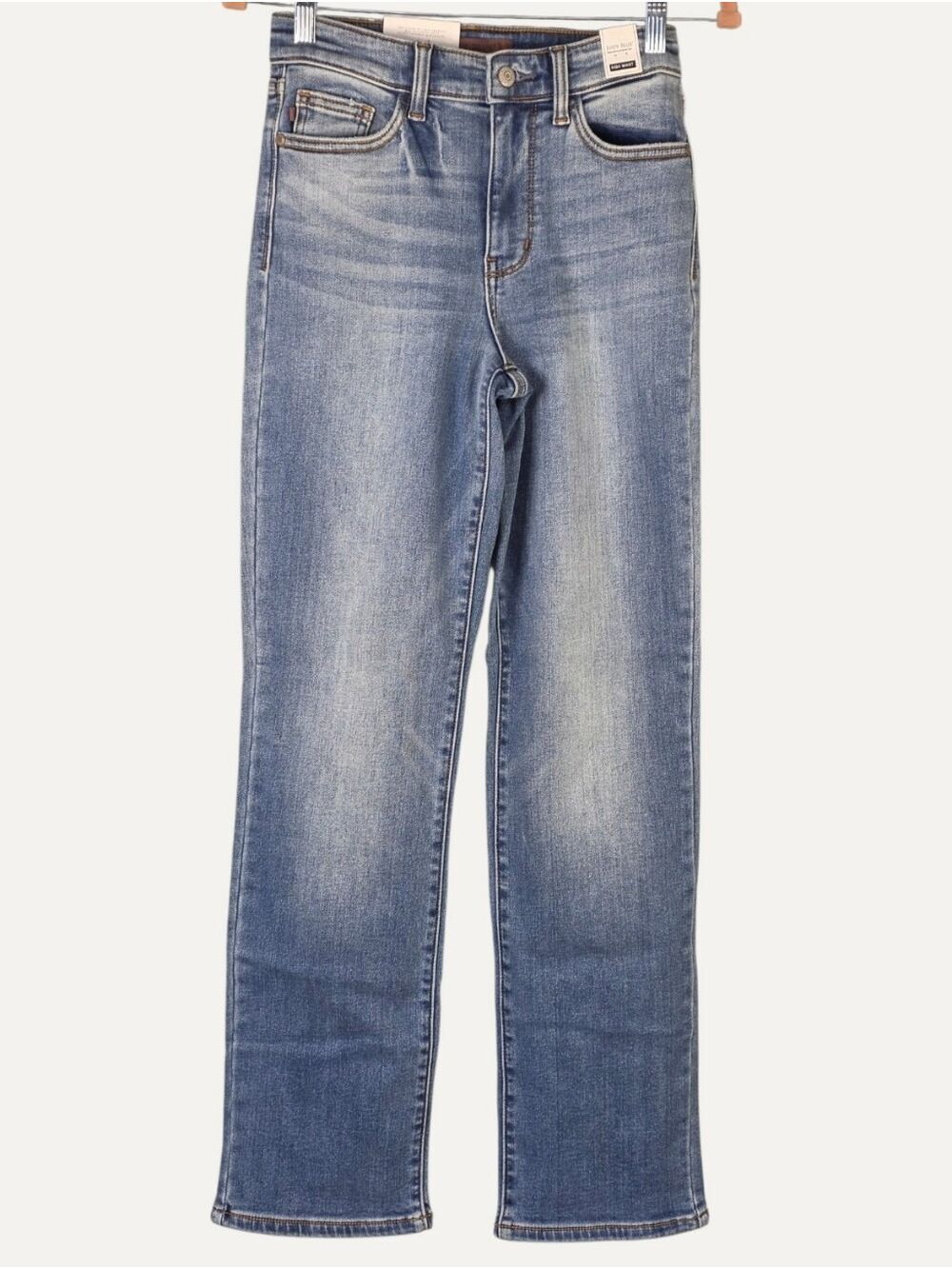 Judy Blue Thermal Lined Straight Leg Jeans 1/25 NWT High Waist Medium Wash